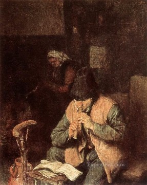 フルート奏者 オランダの風俗画家 アドリアン・ファン・オスターデ Oil Paintings